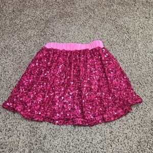 Sparkling Pink Sequin Kids Skirt